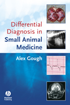  Differential Diagnosis in Small Animal Medicine   (Gough) Blackwell Publishing, 2007  There are currently no single references where it is possible to quickly look up the differential diagnosis from diverse findings such as history, physical examination,