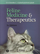  Feline Medicine & Therapeutics, 3rd Ed., Paperback   (EA Chandler, R Gaskell, CJ Gaskell) Blackwell Publishing, 2007   This third edition includes modernized information on all aspects of the cat. This comprehensive text covers everything from special co