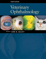  Veterinary Ophthalmology, 2-volume set, 4th Ed.  (Gelatt) Blackwell Publishing, 2007   Highlights include new discussions of non-invasive imaging technology, gene and gene-mutation DNA tests for inherited retinal degenerations, and expanded chapters on e